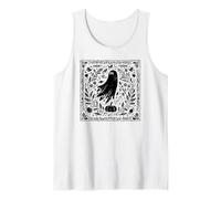 Forestcore Ghost Linocut Print - Folklore e magia della Natura Canotta