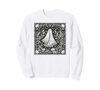Forestcore Ghost Linocut Print - Folklore e magia della Natura Felpa