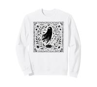 Forestcore Ghost Linocut Print - Folklore e magia della Natura Felpa