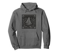 Forestcore Ghost Linocut Print - Folklore e magia della Natura Felpa con Cappuccio