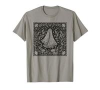 Forestcore Ghost Linocut Print - Folklore e magia della Natura Maglietta
