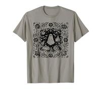 Forestcore Ghost Linocut Print - Folklore e magia della Natura Maglietta