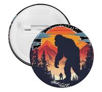 Foreste Bigfoot Sasquatch Bottoni Pin Distintivi Banda Stagnata Spille Mestieri per Camicie Vestiti Borsa Accessorio, 12PCS, plastica e latta