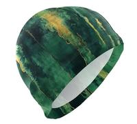Foreste Verde Tie-Dyes Nuotare Uomini per Principianti Capelli Corti Cappelli Impermeabili per Le Donne Nuoto Protezione Dei Capelli e Drag Riduzione Gorro de natacion para Hombre