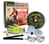 FORESTER Kit di conversione per decespugliatore con Cut-9, include occhiali di sicurezza, tappi per le orecchie, guanti, imbracatura, compatibile con la maggior parte dei tagliabordi Stihl