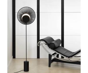 Forestier Oyster lampada da terra di design, nero Forestier