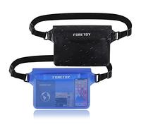 FORETOY Borsa Impermeabile IP68 Mare Custodia [2 Pezzi] Dry Bag, Borsa Stagna, Marsupio con Schermo Touch con Cintura Regolabile per Spiaggia Nuoto, Canottaggio, Pesca, Escursioni