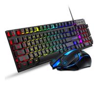 Forev FV-Q305S Set di mouse colorato per la tastiera e il mouse con cablata lumi