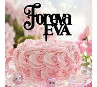 Foreva Eva, topper per torta nuziale Mr & Mrs, in acrilico nero, per sposi e sposi romantici, per fidanzamento, futura sposa, bomboniere, regali di fidanzamento per coppia