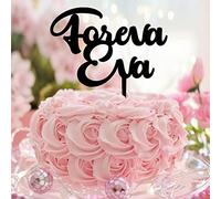 Foreva, topper per torta in EVA con scritta "Bride and Groom", per anniversario di matrimonio, romantico, personalizzato, per fidanzamento, futura sposa, regalo di fidanzamento, regalo di fidanzamento