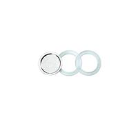 Kaufgut KAU129 Blister Piastrina Filtro+2 Guarnizioni, Silicone, 1/2 TZ, 1 Cups, Stainless Steel, Multicolore