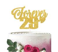 Forever 29 Cake Topper, Happy 30th Birthday,Hello 30 Cake Decor,Cheers to 29th 30th Birthday/Wedding Anniversary Party Decoration