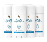 Forever Aloe Ever-Shield® deodorante stick senza alluminio e senza alcool, con aloe vera nutriente per pelli sensibili, protezione affidabile, certificato dermatest, 4 pezzi