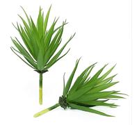 Forever bene Set di 2 Piante Artificiali di Agave 18cm - Inserti di Piante Finte per Interno ed Esterno - Decorazione per Casa, Bagno e Ufficio - Senza Vaso (Verde - Primavera)