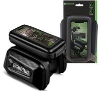 FOREVER Supporto Telefono Bici Impermeabile - Borsa Telaio per Bicicletta Tripla con Supporto Smartphone Bici - Porta Telefono Bici con Schermo Tattile TPU - Ideale per Navigazione e Accessori