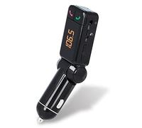 Forever Bluetooth Trasmettitore FM per auto, caricatore con 2 porte USB e vivavoce, trasmettitore radiofonico per auto Adattatore Radio FM Bluetooth Wireless Supporta la chiavetta USB