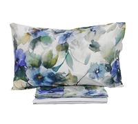 FOREVER by SVAD DONDI - Completo Lenzuola Matrimoniale in Puro Cotone 100% - PHIDRA (Azzurro)