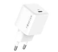 Forever, Caricatore da rete rapido USB-C 30W Power Delivery GaN, Bianco