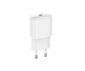FOREVER Caricatore Rapido 1x Caricatore USB-C 20W Power Delivery e Quick Charge Bianco per iPhone 15 Plus 14 PRO Max 13 PRO 12 Mini 11 SE XS XR 8, Samsung, Xiaomi Cellula