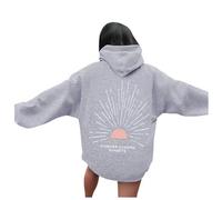 Forever Chasing Sunsets Felpa con cappuccio da spiaggia da donna comoda con cappuccio College Pullover Maglioni Abiti carini Workou Divertente Essenziale Trendy Autunno Y2K Grafica Cool Goth Fashion