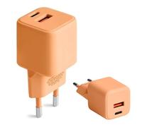 FOREVER COLORUM Caricatore USB C USB A 30W Pesca - Funzione di Caricabatterie Rapido e Tecnologia Power Delivery - Presa USB con Custodia Resistene al Fuoco e Tecnologia GaN - Caricatore USB A USB C