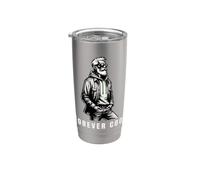 Forever Cool Bearded Man Grafica vintage influenzata Bicchiere termico in acciaio inox doppia parete