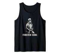 Forever Cool Bearded Man Grafica Vintage influenzata Canotta