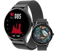 FOREVER smartwatch orologio sportivo cinturino SB-340 Bluetooth per uomo e donna fitness tracker impermeabile smartwatch compatibile con Android e iOS, nero, Nero