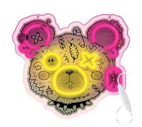 FOREVER Light LED Neon ART Cartello Punk Orsetto - Rosa Giallo Illuminazione per casa e ristoranti - Risparmio energetico Neon LED Shield USB - Decorazione perfetta con regolazione della luminosità
