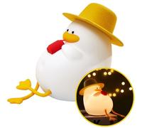 Forever Light Luce Notturna Bambini LED Anatra in Vacanza FNL-11 - Lampada Ricaricabile in Silicone per Bambini - 2 Livelli di Luminosità - Batteria da 1200mAh USB-C - Attivazione al Tocco - Portatile