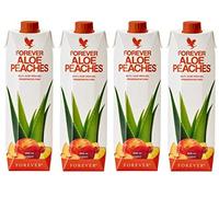 Forever Living Aloe Peaches 100% succo naturale puro per bere 4 x 1 litro (New Stock)