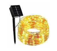 FOREVER Luce LED Sunari, filo di rame, 200 LED, 22 m, catena luminosa solare per esterni, impermeabile, luce bianca calda, luce solare, decorazione di Natale, Halloween, giardino delle fiabe