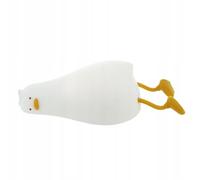 FOREVER Luce notturna a LED in silicone Lazy duck/anatre bambini, lampada da comodino per bambini, con controllo tattile, timer ricaricabile, 3 modalità di illuminazione per interni, camera da letto