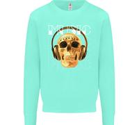 Forever Music Skull Rock Heavy Metal Punk Uomo Sweatshirt Jumper