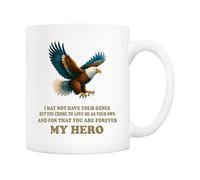 Forever My Hero Eagle Tribute To Adoptive Fathers, Stepdads - Honors Chosen Love & Strength Tazze Da Caffè Con Manico Tazze In Ceramica Tazza Per Succo Cappuccino Uso Domestico 330Ml