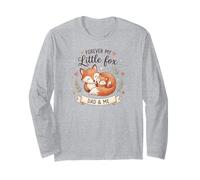 Forever My Little Foxes - papà & Me Cute Wildlife Maglia a Manica