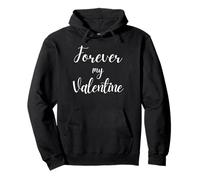 Forever My Valentine Script Elegante Felpa con Cappuccio