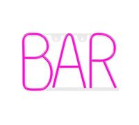 Forever Neon Led Bar Insegna al neon pipistrello rosa BAR con USB
