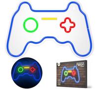 FOREVER Neon LED Gamepad multicolore lampada da parete a LED per camera dei bambini, sala giochi, regalo per giocatori, lampada decorativa colorata, alimentazione USB o AAA con lampada da parete con