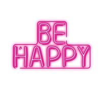 Forever Neon Plexi Led Be Happy Rosa