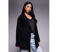 Forever New - Cappotto elegante a portafoglio nero 40