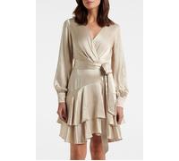 Forever New Emerson Long Sleeve Satin Mini Gold Taglia: 6 | Abiti Mini Outlet | Donna | Giallo
