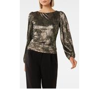 Forever New Gabriella Boat Neck Metallic Plisse Metallic Gold Taglia: XS | Cappotti Outlet | Donna | Giallo