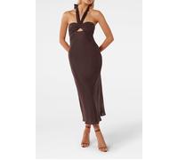 Forever New Halter Tuck Midi Chocolate Taglia: 14 | Abiti Midi Outlet | Donna | Marrone