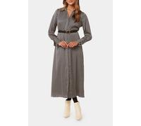Forever New Janine Petite Satin Midi Shirt Dress Navy Kitson Geo Taglia: 6 | Abiti in T-Shirt Outlet | Donna | Blu