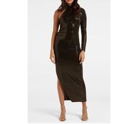 Forever New Jenna One Sleeve Metallic Dress Black And Gold Spot Taglia: 14 | Maxi abiti Outlet | Donna | Nero
