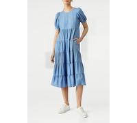 Forever New Pippa Denim Midi Smock Dress Mid Wash Taglia: 6 | Abiti Midi Outlet | Donna | Blu