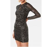 Forever New Robin Sequin Long Sleeve Mini Gunmetal Taglia: 4 | Abiti Mini Outlet | Donna | Grigio