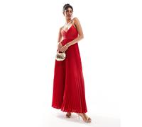 Forever New - Vestito lungo a pieghe rosso 46
