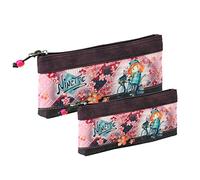 Forever Ninette Bicycle-Set di Due Sacchetti Cosmetici, Borgogna, 26 x 15 cm